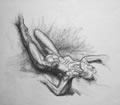 Michael Hensley Drawings, Female Form 88